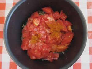 Filet de lieu noir en sauce tomate épicée -light