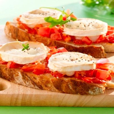 TARTINE JAMBON CRU ET CHEVRE FRAIS 