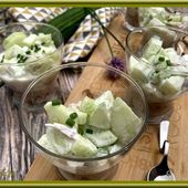 Verrines de rillettes de thon et concombre au skyr