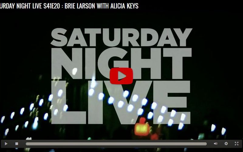 Saturday Night Live Season 41 Episode 20 Brie Larson with Alicia Keys