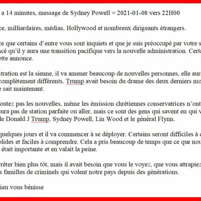 #USA : Message de Sidney #Powell