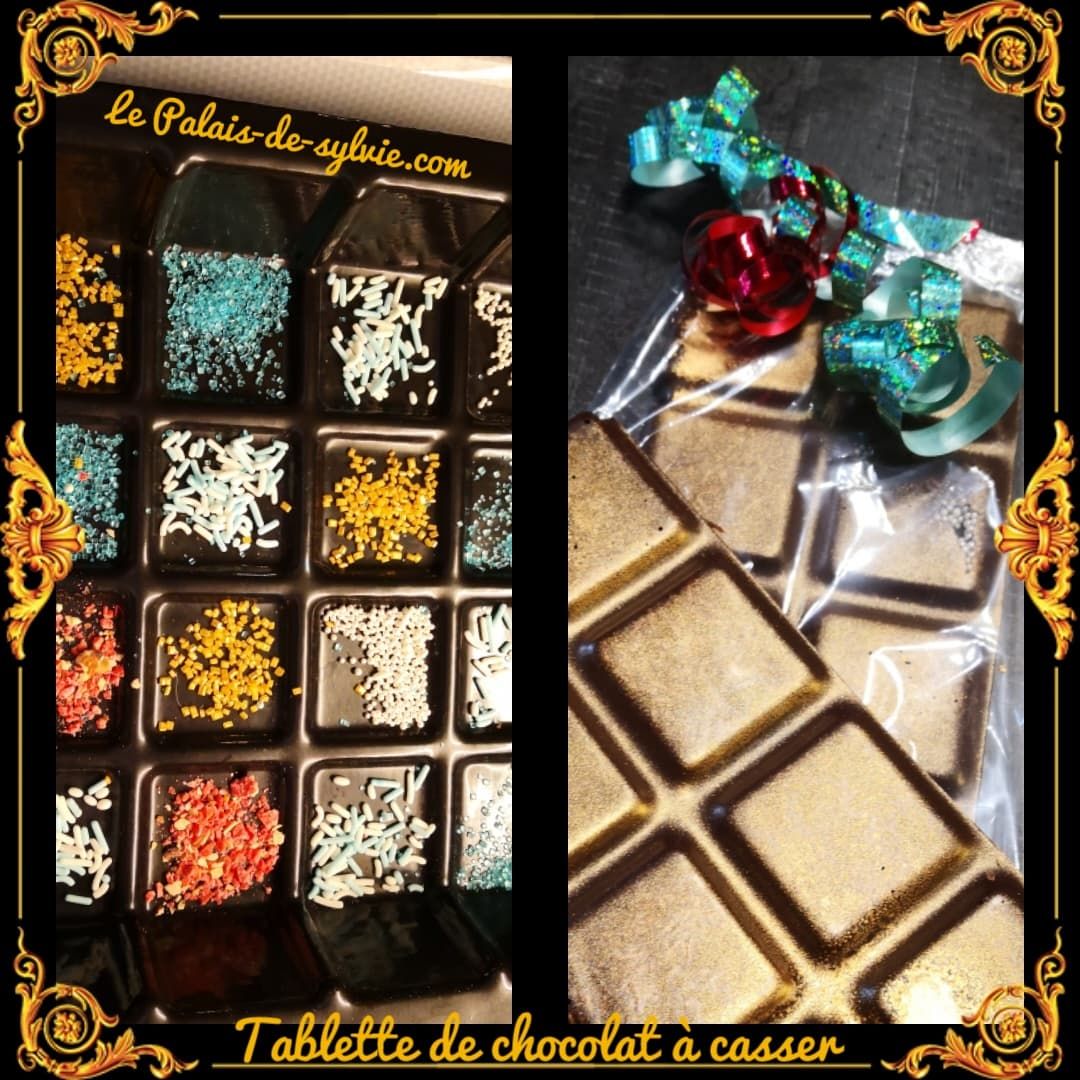Tablette de chocolat maison à casser et à offrir ou pas ! Le Plais de Sylvie