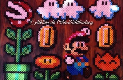  Décoration de ma haie  Mario en perles Hama , level 2 