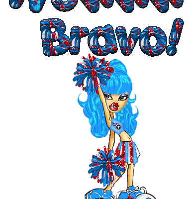 Woww - Bravo - Cheerleaders - Gif scintillant - Gratuit