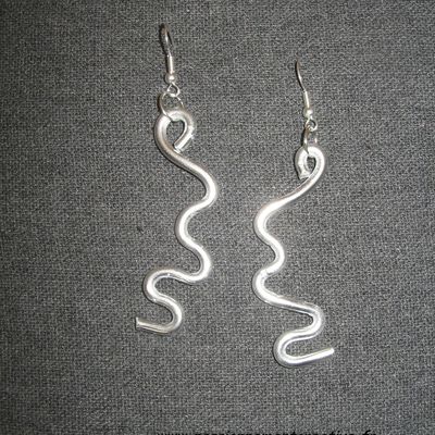 Boucles d'oreilles Torsades en fil alu