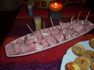 Roulés au jambon et fromage frais