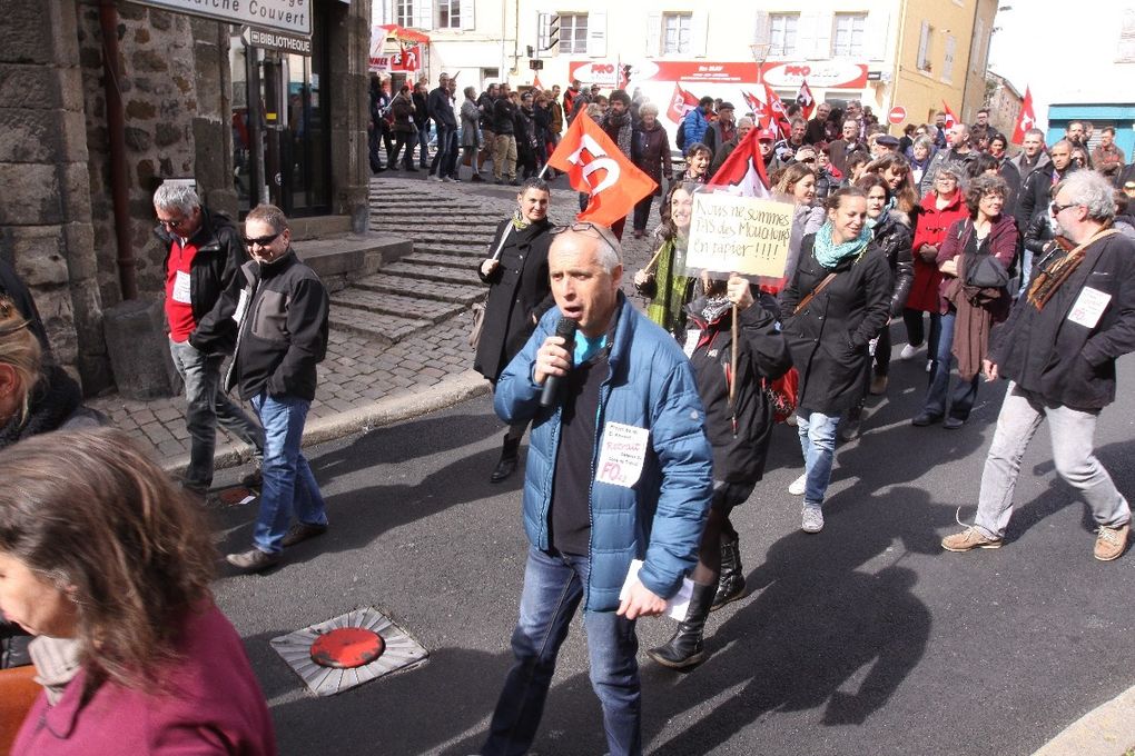 31 mars: 5000 manifestants au Puy, 1million 200 000 dans le pays, une grève très suivie