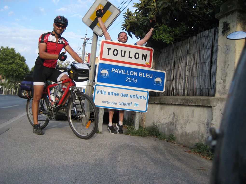 Arrivée à Toulon! :-) au total:1043 km parcourus.