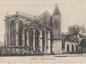 EPINAL Crue 19 Janvier 1910, l'Eglise Saint Maurice, la Préfecture 