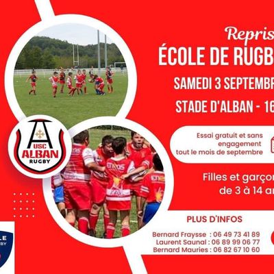 Reprise école du rugby - samedi 3 septembre 2022 à 16h