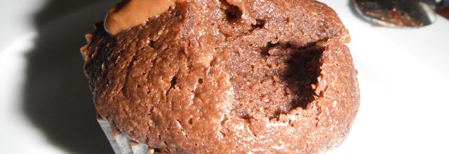 Moelleux au chocolat et coeur carambar