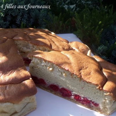 tarte soufflée aux framboises