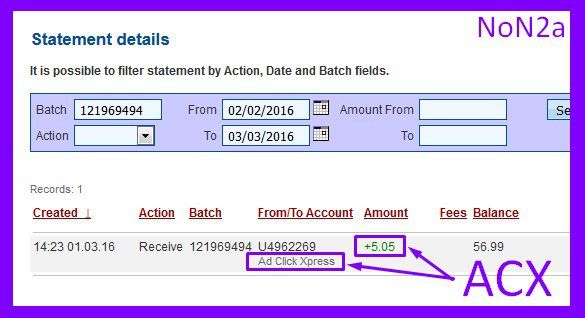  Withdrawal Proof froom Ad Click Xpress – NOT A SCAM !
