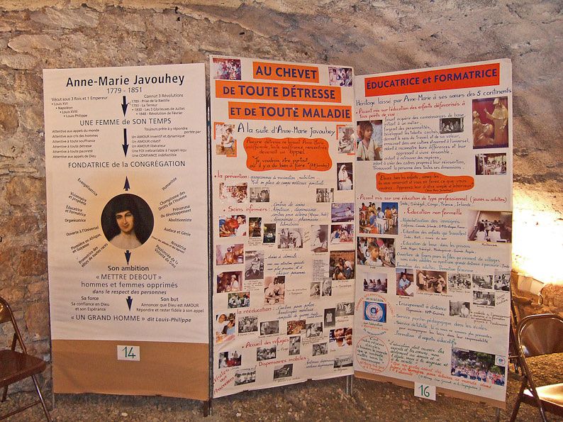 20 panneaux exposés au caveau de l'abbaye puis dans l'église abbatiale