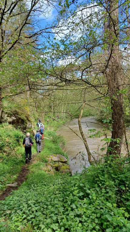 Passerelle sur le sentier des baguenaudiers et la coise en crue