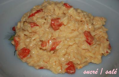 risotto aux poivrons grillés