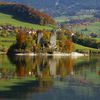 l'ile d'Ogoz en suisse