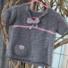 Grey handmade sweater for a 18 months toddler