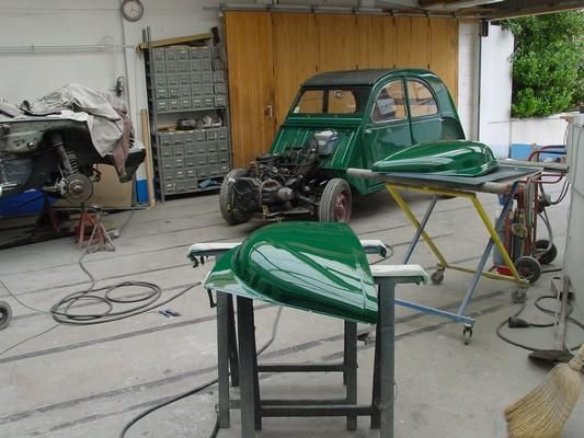 restauration 2cv&nbsp; carrosserie&nbsp; peinture traitement anti corrosion