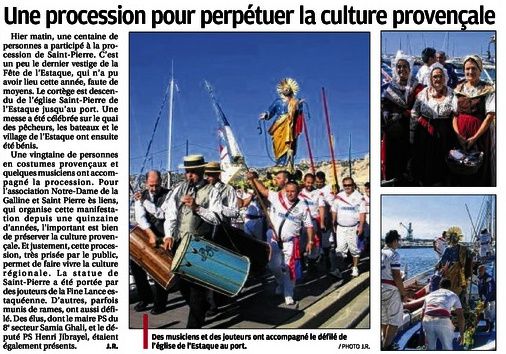 Une procession pour perpétuer la culture Provençale
