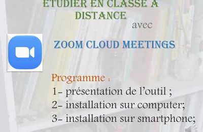 Etudier en ligne avec mon prof 1: présentation de Zoom Cloud meetings