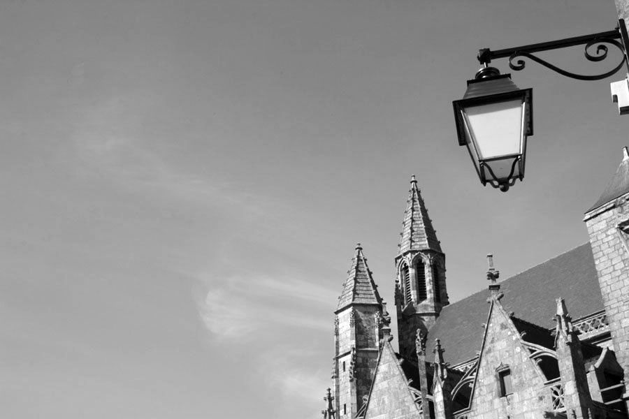 Photos de la ville de Guérande en noir et blanc