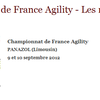 Championnat de France Agility 2012 à Panazol : les résultats.