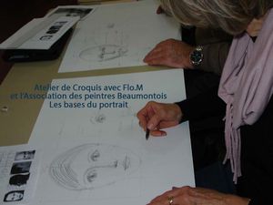 Atelier sur le portrait avec les Peintres Beaumontois