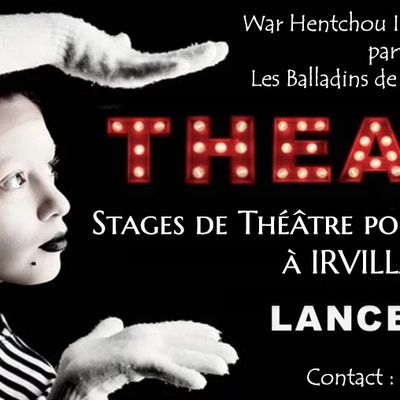 Une semaine de stage de théâtre, à Irvillac, ouvert à toutes et tous et multigénérationnel. 