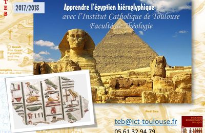 Apprendre l'egyptien hiéroglyphique avec le TEB (ICT Toulouse)