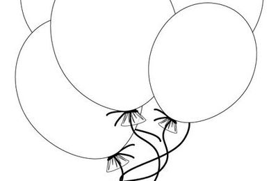 Contes pour enfants - Coloriages de Tibous - Coloriages meubles & objets : ballons