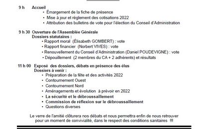 Assemblée générale du Comité de Quartier Villeverte, le samedi 18 juin 2022 à 9h00