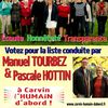 le site de campagne de la liste "à Carvin l'Humain d'abord" conduite par Manuel Tourbez et Pascale Hottin
