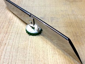 couteaux hirondelle lame XC75, manche inox plié