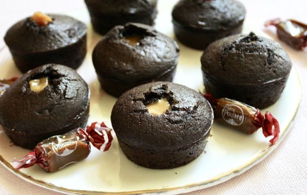 Muffins au chocolat cœur caramel La Mère Poulard 