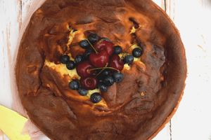 Gâteau au fromage blanc aux fruits rouges