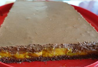 Croustillant fondant chocolat et mangue