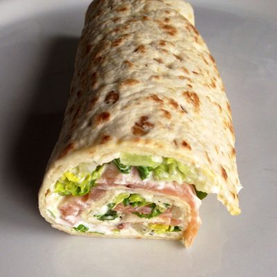 Wraps légers saumon et fromage frais