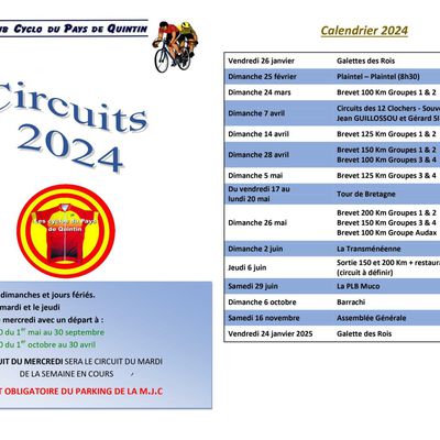 Circuits Cyclos 2024