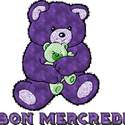 Bon Mardi - Oursons -  Bisounours - Gif scintillant- Gratuit