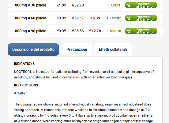 Nootropil (Piracetam) 800mg