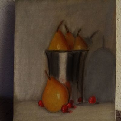 nature morte aux poires et cerises