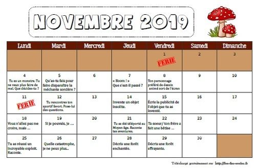 Calendrier D Ecriture Fee Des Ecoles