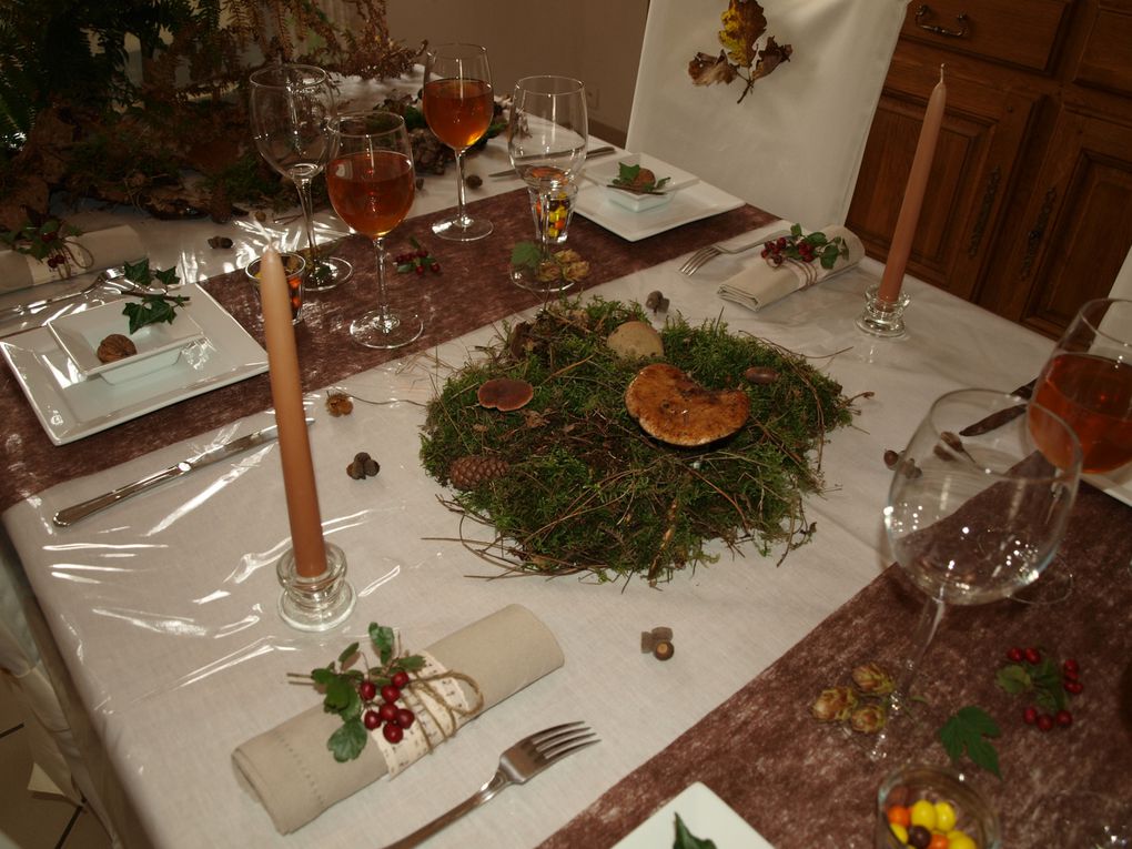 Une table aux douces senteurs automnales... la nature s'est invitée à la maison...