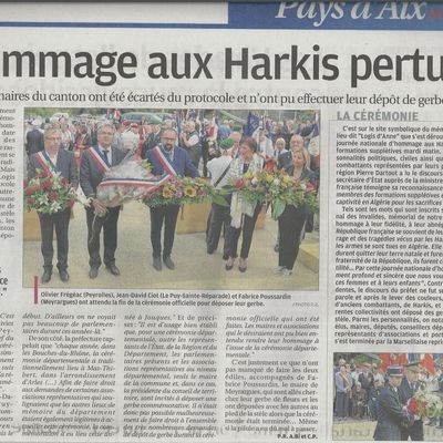 L'Hommage aux Harkis perturbé à Jouques (13)