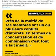 OGM et NGT : Le Monde de M. Stéphane Foucart contribue à la décrédibilisation de l'EFSA