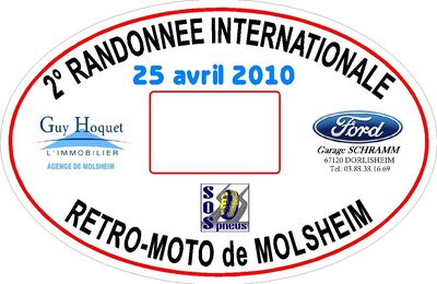 DNA du 12 mai 2010 - 2° Randonnée Rétro Moto Molsheim
