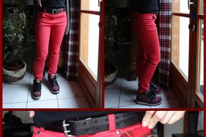 Jeans rouge Burda