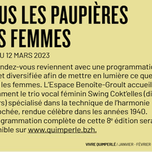 Festival SOUS LES PAUPIÈRES DES FEMMES à Quimperlé du 03/03/2023 au 12/03/2023