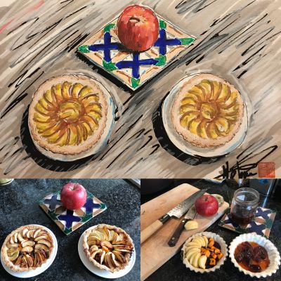 les tartelettes aux pommes et confitures